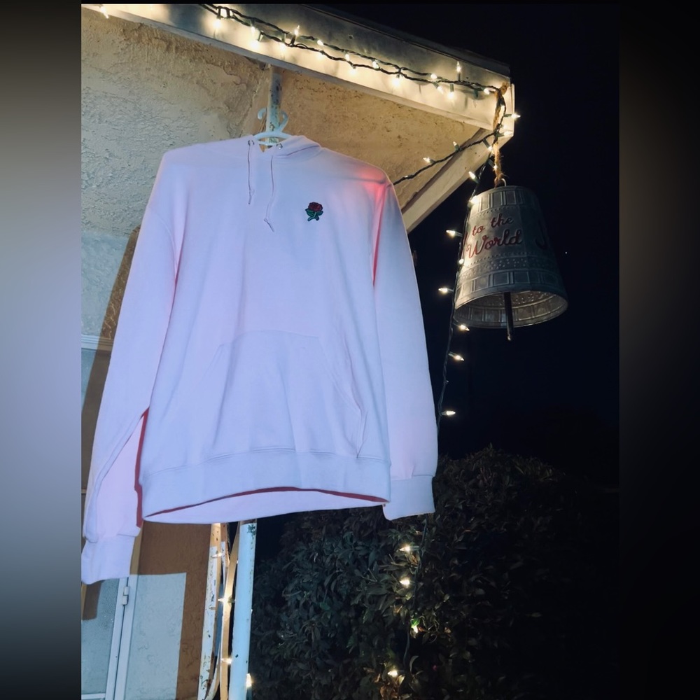 Red Rose, Pink Hoodie